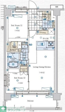GENOVIA赤羽の物件間取画像